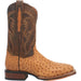 Dan Post Men's Kershaw Full Quill Ostrich Square Toe Boots - Saddle