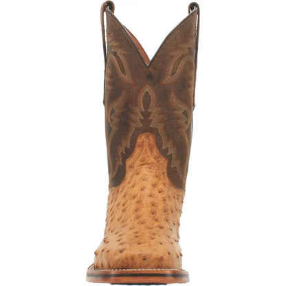 Dan Post Men's Kershaw Full Quill Ostrich Square Toe Boots - Saddle - Image 4