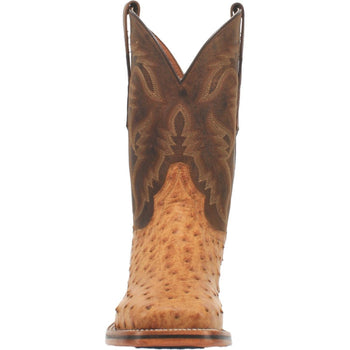 Dan Post Men's Kershaw Full Quill Ostrich Square Toe Boots - Saddle - Image 5