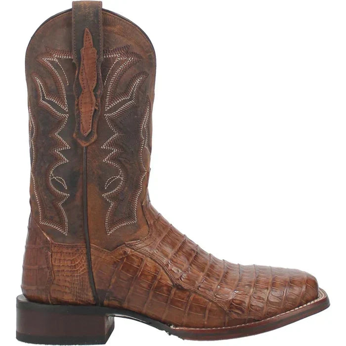 Dan Post Men's Kingsly Genuine Caiman Belly Square Toe Boots - Bay Apache - Image 3