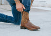 Dan Post Men's Kingsly Genuine Caiman Belly Square Toe Boots - Black