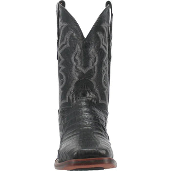 Dan Post Men's Kingsly Genuine Caiman Belly Square Toe Boots - Black - Image 5