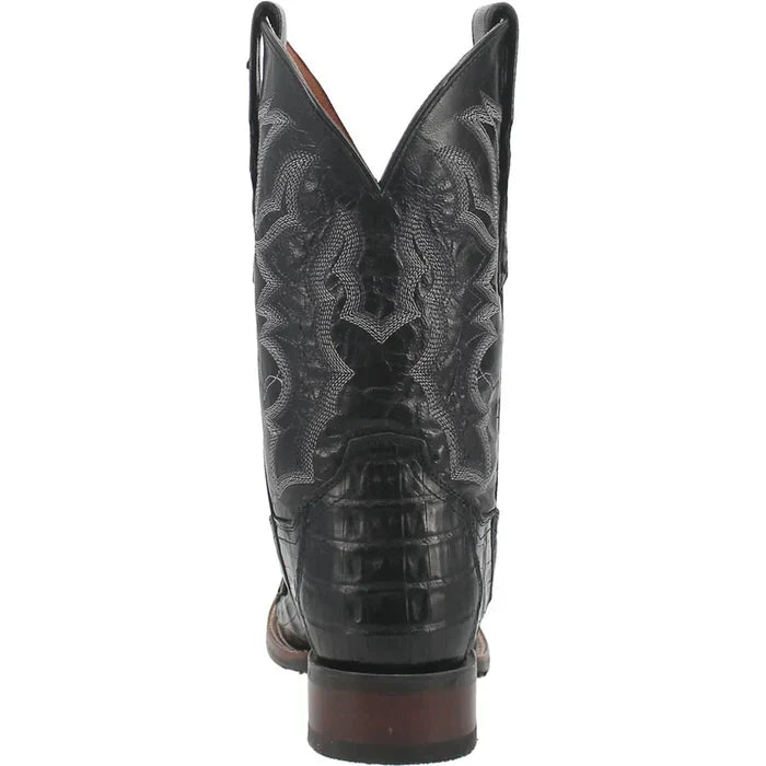 Dan Post Men's Kingsly Genuine Caiman Belly Square Toe Boots - Black - Image 2
