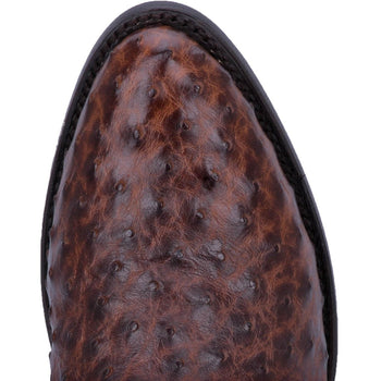 Dan Post Men's Pershing Full Quill Ostrich Round Toe Boots - Brass - Image 4
