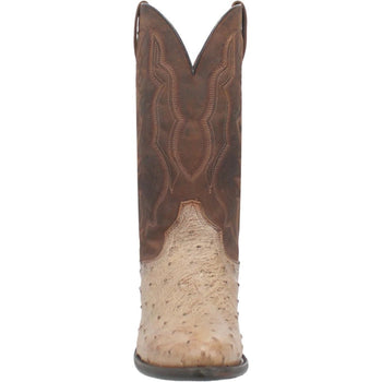 Dan Post Men's Pershing Full Quill Ostrich Round Toe Boots - Sand - Image 4
