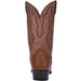 Dan Post Men's Tempe Full Quill Ostrich Round Toe Boots - Saddlebrown