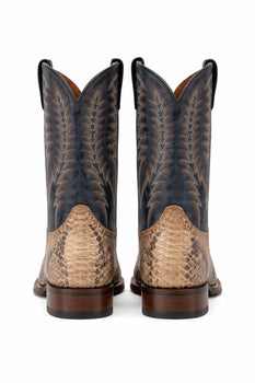 Dan Post Men's Templeton Python Snakeskin Square Toe Boots - Beige - Image 7