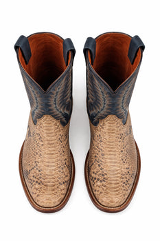 Dan Post Men's Templeton Python Snakeskin Square Toe Boots - Beige - Image 8