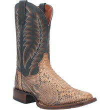 Dan Post Men's Templeton Python Snakeskin Square Toe Boots in Beige