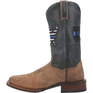 Dan Post Men's Thin Blue Line Genuine Leather Square Toe Boots - Sand