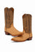Dan Post Men's Gehrig Full Quill Ostrich Round Toe Boots in Saddle
