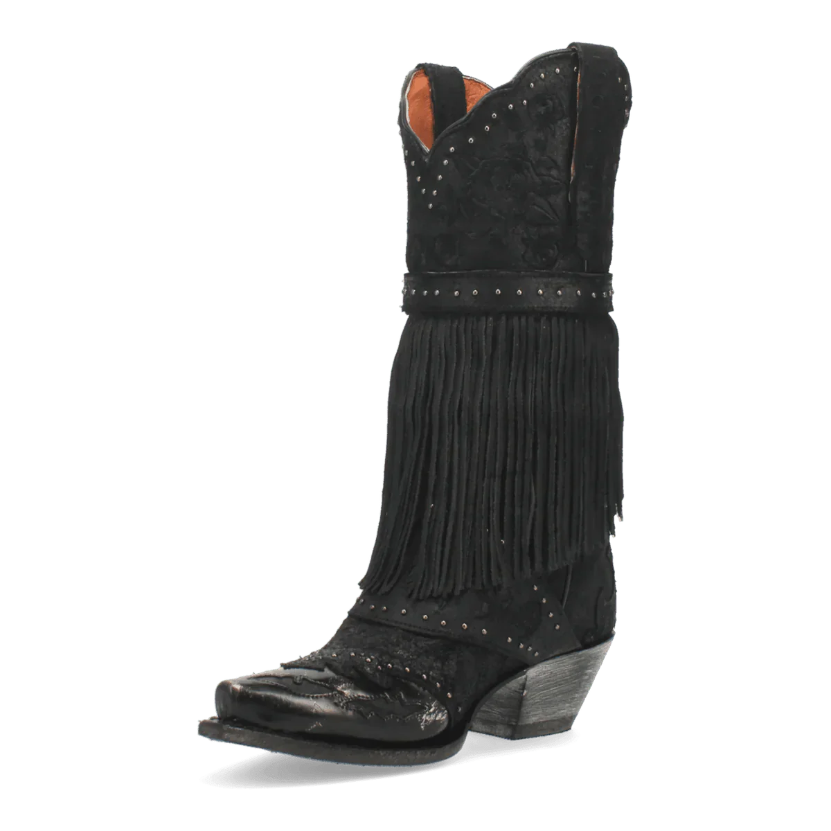 Dan Post Women's Bed of Roses Snip Toe Leather Boots - Black - Image 4