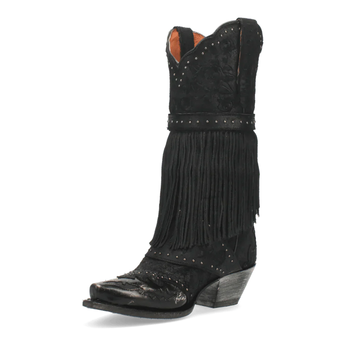 Dan Post Women's Bed of Roses Snip Toe Leather Boots - Black - Image 4