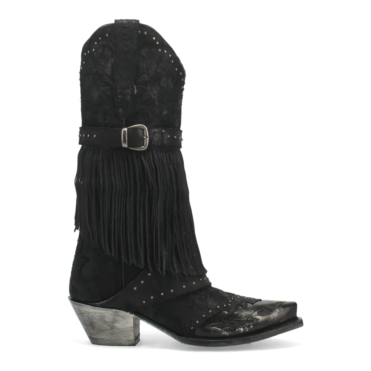 Dan Post Women's Bed of Roses Snip Toe Leather Boots - Black - Image 2