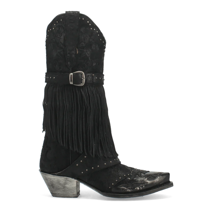 Dan Post Women's Bed of Roses Snip Toe Leather Boots - Black - Image 2