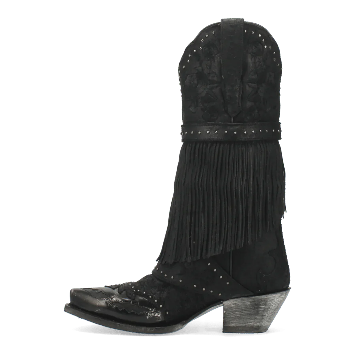 Dan Post Women's Bed of Roses Snip Toe Leather Boots - Black - Image 3