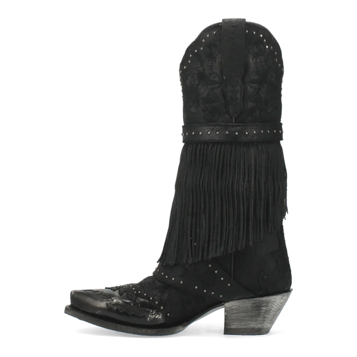 Dan Post Women's Bed of Roses Snip Toe Leather Boots - Black - Image 3