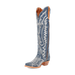 Dan Post Women's Denim Darlin Snip Toe Leather Tall Boots - Blue