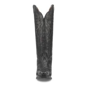 Dan Post Women's Hallie Snip Toe Leather Tall Boots - Black