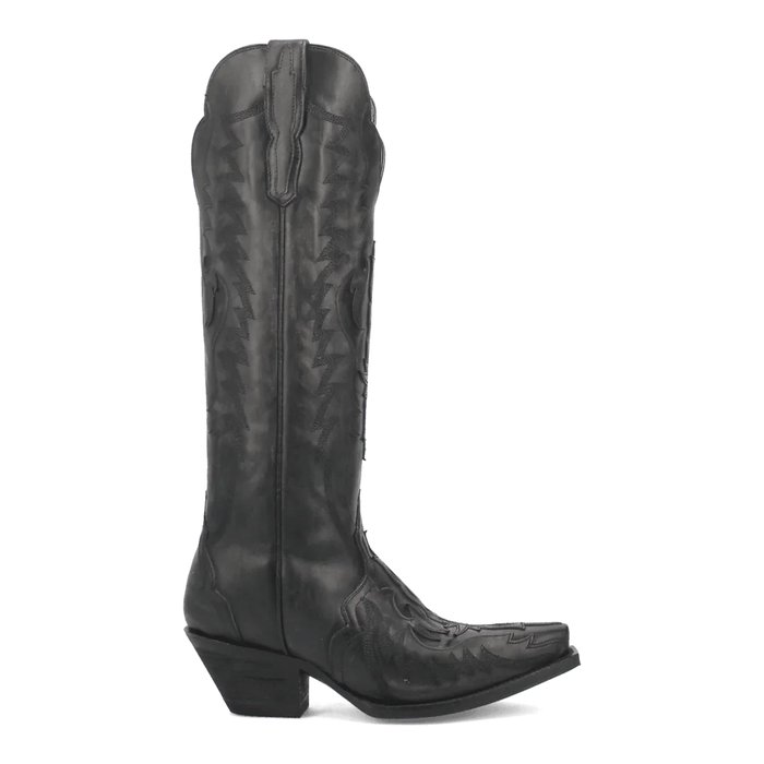 Dan Post Women's Hallie Snip Toe Leather Tall Boots - Black