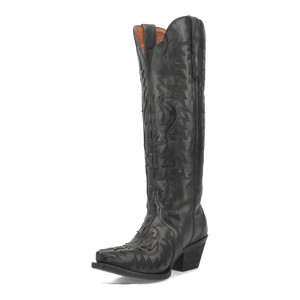 Dan Post Women's Hallie Snip Toe Leather Tall Boots - Black
