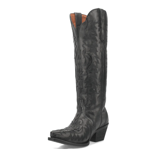 Dan Post Women's Hallie Snip Toe Leather Tall Boots - Black