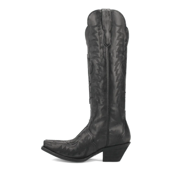Dan Post Women's Hallie Snip Toe Leather Tall Boots - Black - Image 3