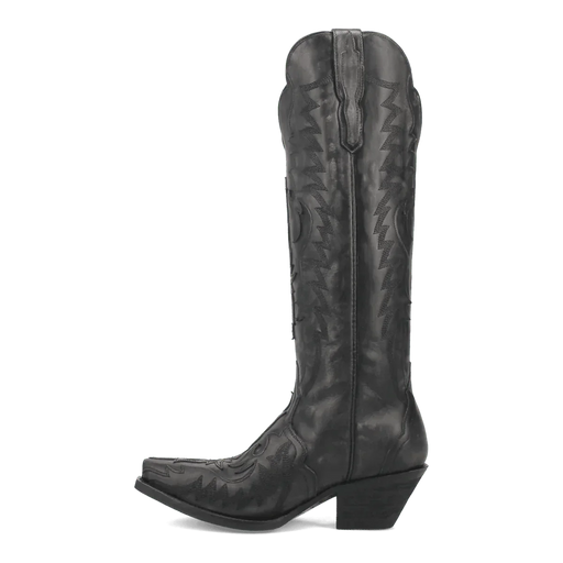 Dan Post Women's Hallie Snip Toe Leather Tall Boots - Black