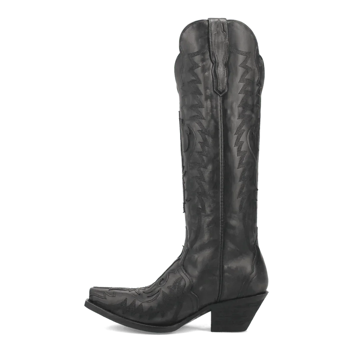 Dan Post Women's Hallie Snip Toe Leather Tall Boots - Black