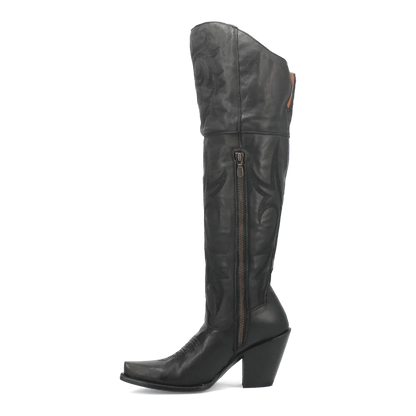 Dan Post Women's Jilted Snip Toe Leather Tall Boots - Black - Image 3