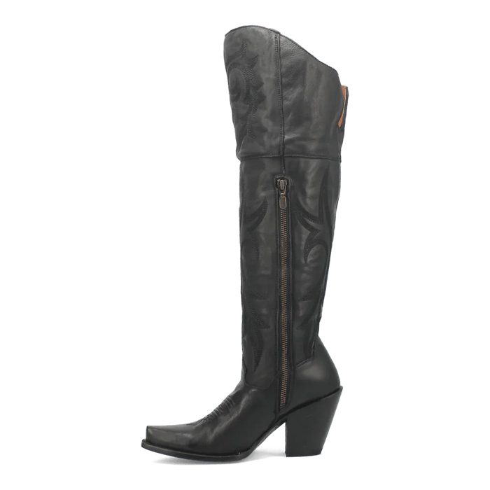 Dan Post Women's Jilted Snip Toe Leather Tall Boots - Black - Image 3