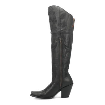 Dan Post Women's Jilted Snip Toe Leather Tall Boots - Black - Image 3