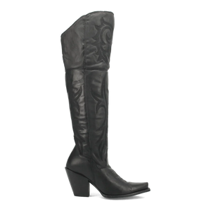 Dan Post Women's Jilted Snip Toe Leather Tall Boots - Black - Image 2