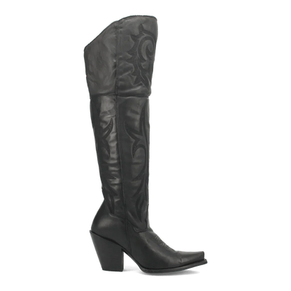 Dan Post Women's Jilted Snip Toe Leather Tall Boots - Black - Image 2