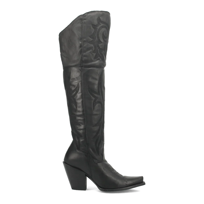 Dan Post Women's Jilted Snip Toe Leather Tall Boots - Black - Image 2