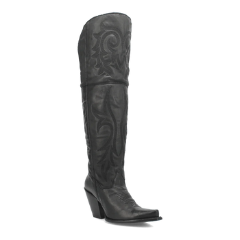 Dan Post Women's Jilted Snip Toe Leather Tall Boots - Black