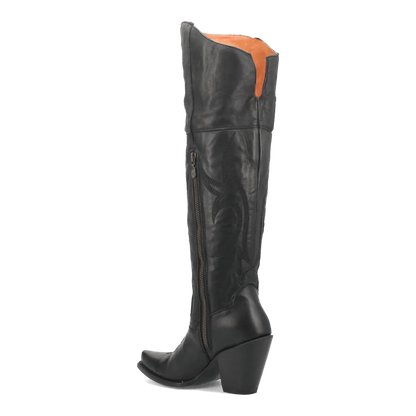 Dan Post Women's Jilted Snip Toe Leather Tall Boots - Black - Image 5