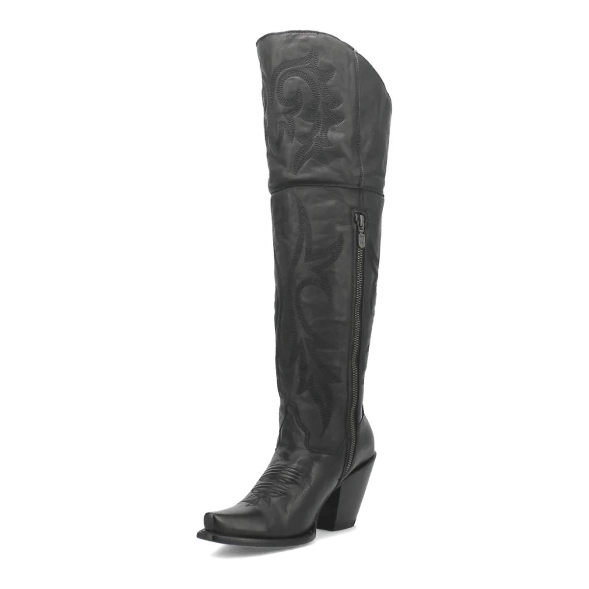 Dan Post Women's Jilted Snip Toe Leather Tall Boots - Black - Image 4