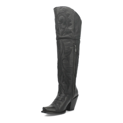 Dan Post Women's Jilted Snip Toe Leather Tall Boots - Black - Image 4