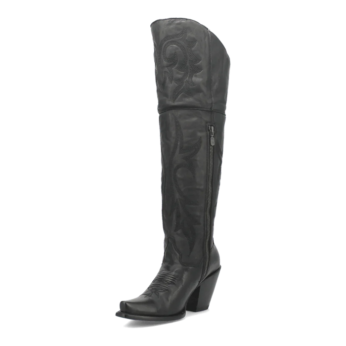 Dan Post Women's Jilted Snip Toe Leather Tall Boots - Black - Image 4