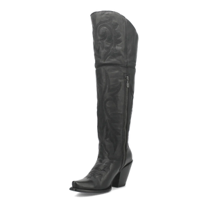 Dan Post Women's Jilted Snip Toe Leather Tall Boots - Black