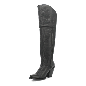 Dan Post Women's Jilted Snip Toe Leather Tall Boots - Black - Image 4