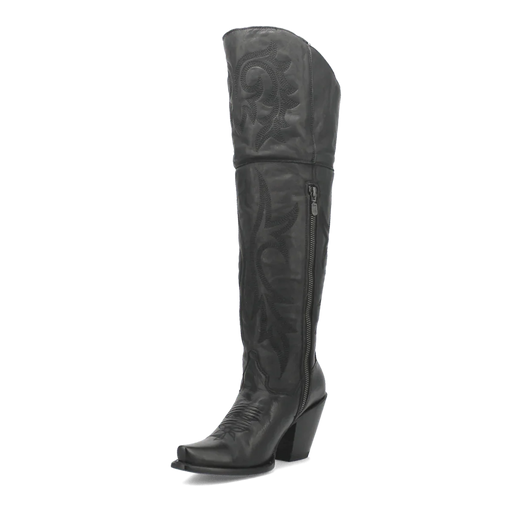 Dan Post Women's Jilted Snip Toe Leather Tall Boots - Black