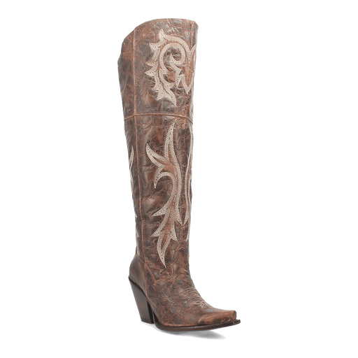 Dan Post Women's Jilted Snip Toe Leather Tall Boots - Brown