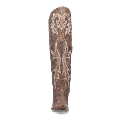 Dan Post Women's Jilted Snip Toe Leather Tall Boots - Brown