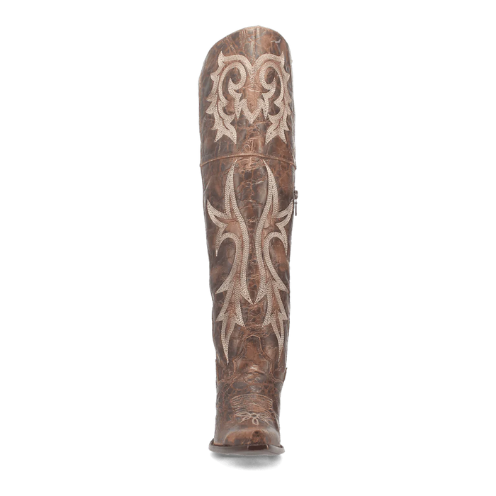 Dan Post Women's Jilted Snip Toe Leather Tall Boots - Brown