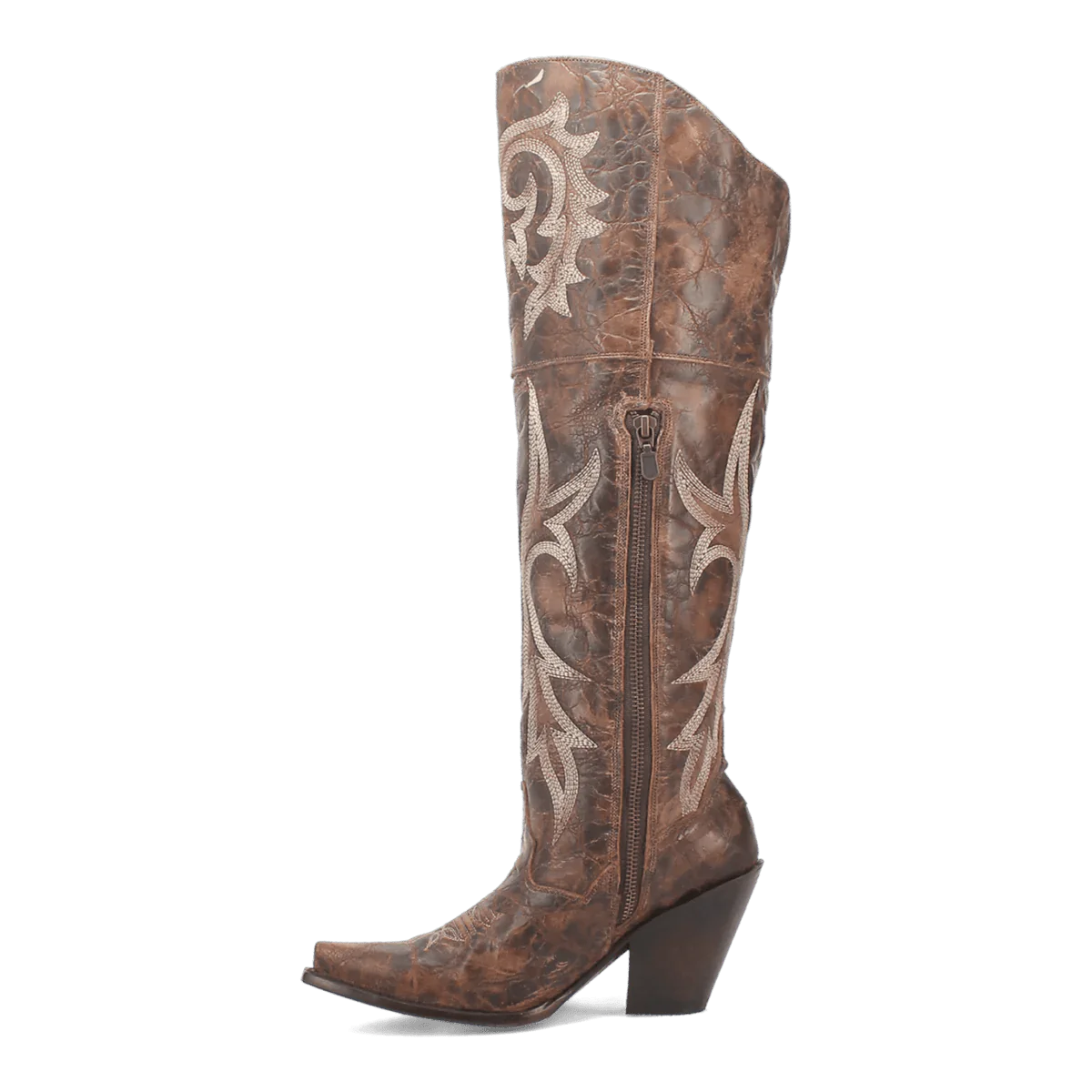Dan Post Women's Jilted Snip Toe Leather Tall Boots - Brown - Image 5