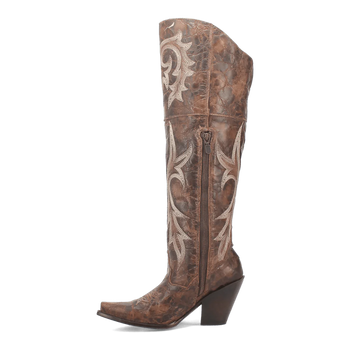 Dan Post Women's Jilted Snip Toe Leather Tall Boots - Brown - Image 5