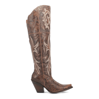 Dan Post Women's Jilted Snip Toe Leather Tall Boots - Brown - Image 6