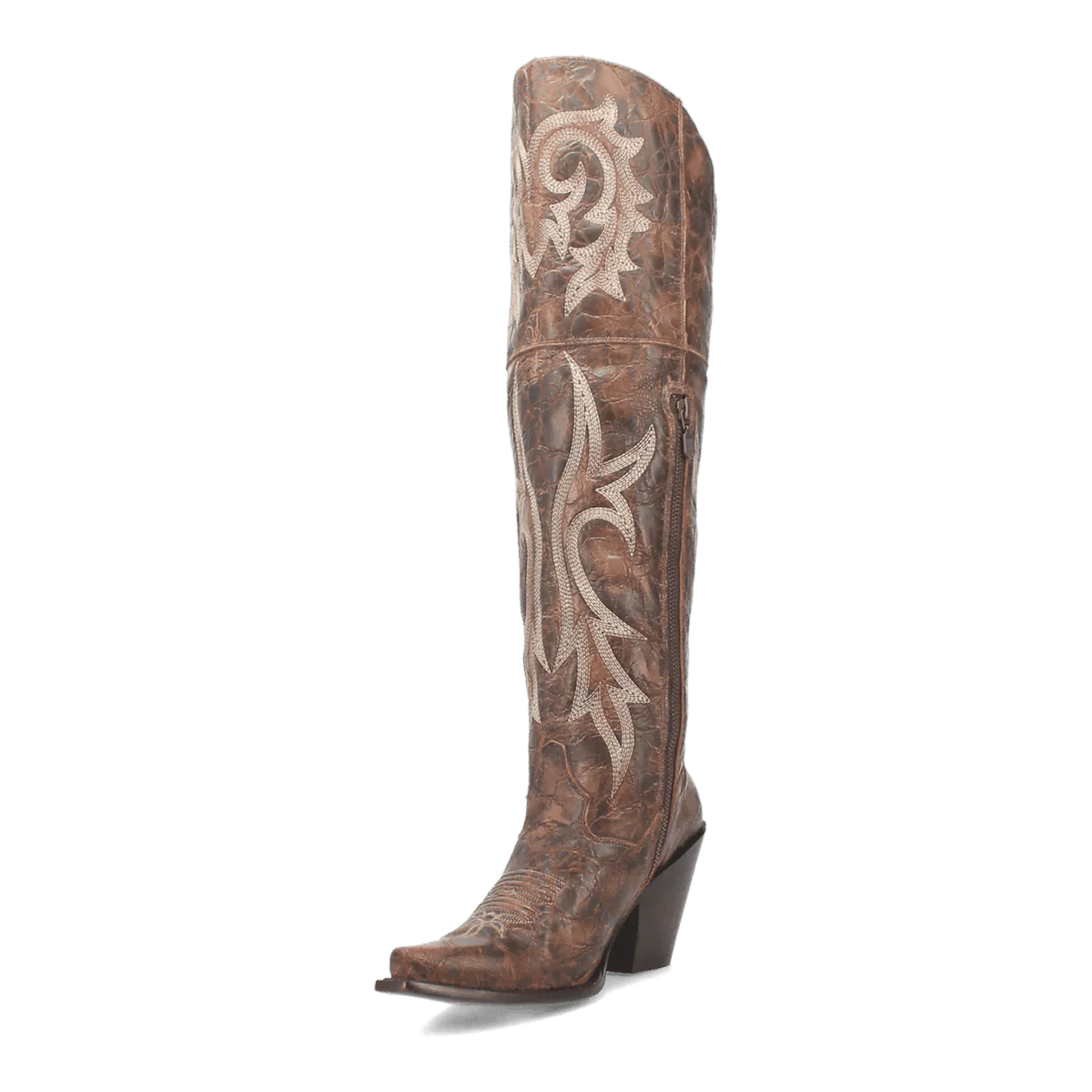 Dan Post Women's Jilted Snip Toe Leather Tall Boots - Brown - Image 2
